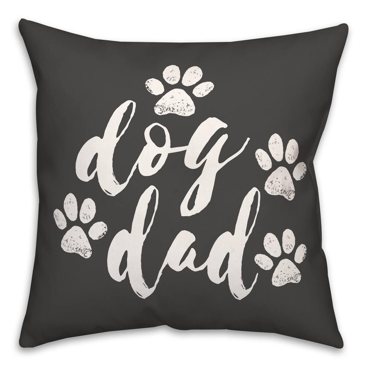 Dog Dad Paws Throw Pillow